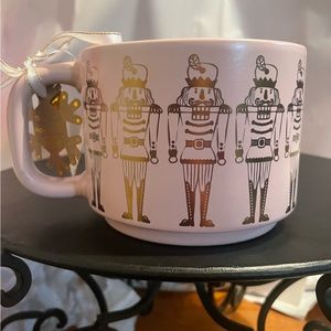 Elegant pastel pink & gold nutcracker coffee cup by Holly & Joy by Market Finds